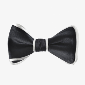 Black Bow Tie With White Border, HD Png Download, Free Download
