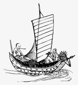 Viking Ship Clipart Galley - Boat In Water Drawing Png, Transparent Png, Free Download