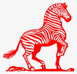 Zebra, Fighting, Threatening, Stripes, Red, Power - Clipart Of Zebra, HD Png Download, Free Download
