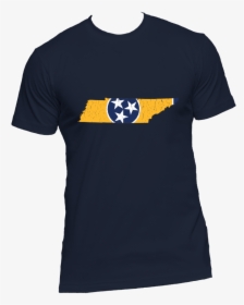 Tennessee Flag State Outline Yellow Mens Short Sleeve - Mirkwood T Shirt, HD Png Download, Free Download