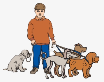Dog Walking Treeing Walker Coonhound Clip Art Others - Dog Walker Clipart, HD Png Download, Free Download