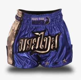 Blue And Grey Single Panel Stars Muay Thai Shorts - Underpants, HD Png Download, Free Download