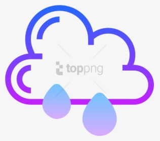 Free Png This Is A Drawing Of A Rain Cloud That Is - Portable Network Graphics, Transparent Png, Free Download