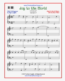 Transparent Joy To The World Png - Printable Beginner Piano Sheet Music, Png Download, Free Download