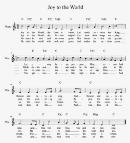 Joy To The World Chords Score - Joy To The World Easy Piano Letters, HD Png Download, Free Download
