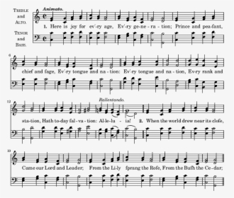 Transparent Joy To The World Png - Sheet Music, Png Download, Free Download