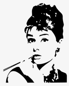 "images Of Audrey Hepburn Silhouette Png - Breakfast At Tiffany's Png, Transparent Png, Free Download