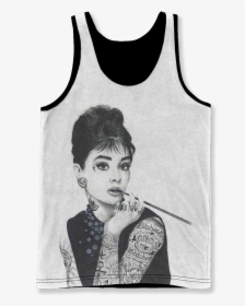 Tattooed Audrey Hepburn Print, HD Png Download, Free Download