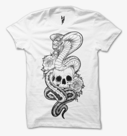 Skull X Snake Tattoo From Xteas Created For The Launch - Skull Roses And Snake Tattoo, HD Png Download, Free Download