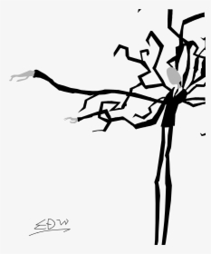 Twig Drawing Visual Arts /m/02csf Silhouette - Drawing, HD Png Download, Free Download
