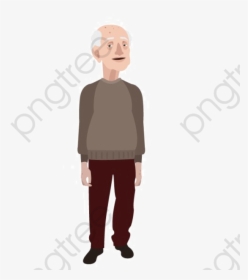 Hand Painted Grandfather Grandpa - 57 Year Old Man Cartoon, HD Png Download, Free Download