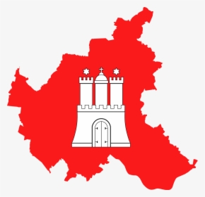 Hamburg Flag Map, HD Png Download, Free Download