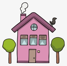 House Clipart Purple - Clipart Little House Cartoon, HD Png Download, Free Download