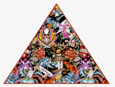 #triangle #icon #ed Hardy #colorful #sticker - Ed Hardy, HD Png Download, Free Download