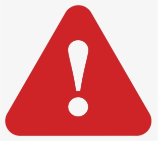 Red Warning Triangle - Warning Clipart, HD Png Download - kindpng