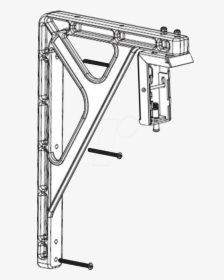 L Shape Screen Extension Wall Bracket, 36,85x26,7cm - Technical Drawing, HD Png Download, Free Download