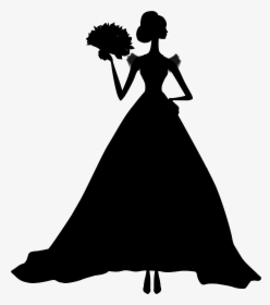 Black & White - Black Dress Girl Art, HD Png Download, Free Download