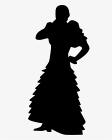Flamenco Female Woman With Long Dress - Portable Network Graphics, HD Png Download, Free Download