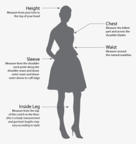 Measure Size Woman Silhouette Png, Transparent Png, Free Download