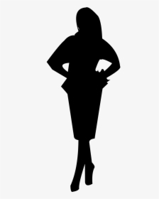 Woman Dress Silhouette Free Photo - Black Outline Of Women, HD Png Download, Free Download