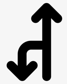 Two Arrows United In One Pointing Up And Down - Icon, HD Png Download, Free Download