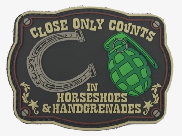 Horseshoes & Hand Grenades - Close Hand Grenades Horseshoes, HD Png Download, Free Download