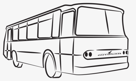 Transparent Clipart Autobus - Bus Images Clipart Black And White, HD Png Download, Free Download