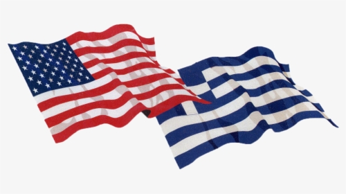 American And Greek Flag - Greek And American Flag, HD Png Download, Free Download