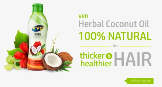 Herbal Coconut Hair Oil - Vvd Herbal Coconut Oil Review, HD Png Download, Free Download