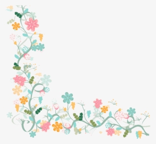 Flower Watercolor Painting - Vector Flower Border Png, Transparent Png, Free Download