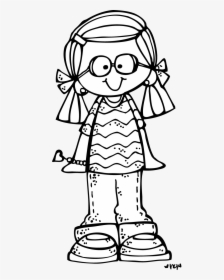 Sister Free Download Best - Melonheadz Girl Clipart Black And White, HD Png Download, Free Download