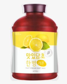 Apieu Fruit Vinegar Sheet Mask Lemon 20g, HD Png Download, Free Download