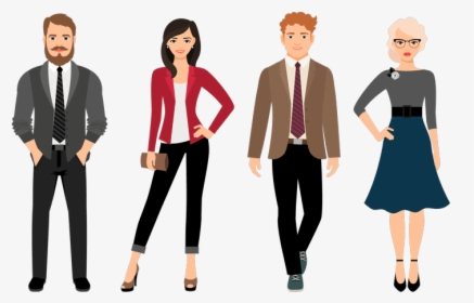 Business Casual Outfits Men And Women, HD Png Download, Free Download