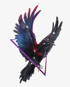 Clip Art Common Raven Painted Crow - Crow Painting Png, Transparent Png, Free Download