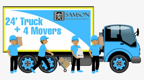 24 Truck 4movers - 3 Movers And A Truck, HD Png Download, Free Download
