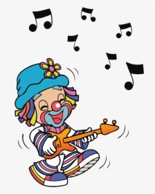 Clown Playing Guitar Cartoon, HD Png Download, Free Download