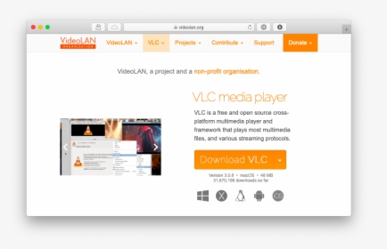 Download Vlc Mac Media Player - Vlc Media Player 2010, HD Png Download, Free Download