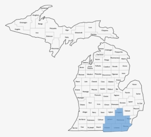 Transparent Western Border Png - Michigan State County Map, Png Download, Free Download