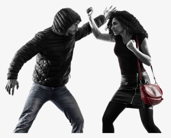 Lady Fighting Attacker With Krav Maga - Women's Self Defense, HD Png Download, Free Download