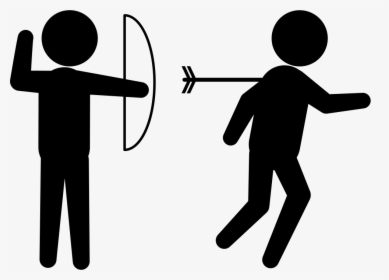 Archer Criminal Hurting A Person For His Back With - Hurting Person Silhouette, HD Png Download, Free Download