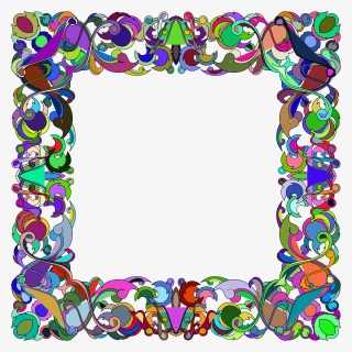 Colorful Abstract Frame - Frame Clipart Design Colorful Frame, HD Png Download, Free Download