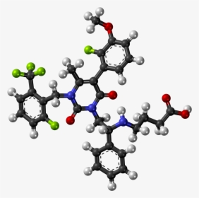 Elagolix Molecule Ball - 3d Structure Of Serotonin, HD Png Download, Free Download