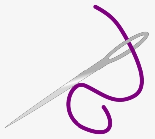 Sewing Stitch Png - Purple Needle And Thread, Transparent Png, Free Download