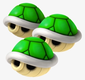 Green Shell Png - Mario Kart Triple Green Shell, Transparent Png, Free Download