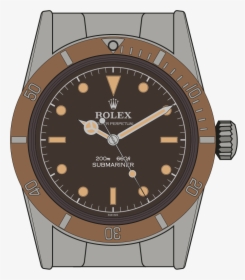 Rolex Submariner 5510 Tropical Dial Illustration - Rolex, HD Png Download, Free Download