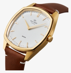 Knut Gadd Watch Gold /white Dial - Analog Watch, HD Png Download, Free Download