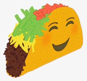 Transparent Happy Face Png - Taco Emoji With Face, Png Download, Free Download