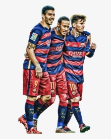 Soccer-player - Messi Suarez Neymar Png, Transparent Png, Free Download