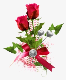 Dos Rose Flower Bouquet Png Transparente - Portable Network Graphics, Png Download, Free Download