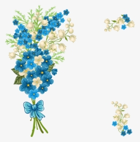 Blue Flower Borders And Frames Png , Png Download - Beautiful Flower Border Designs For Projects, Transparent Png, Free Download